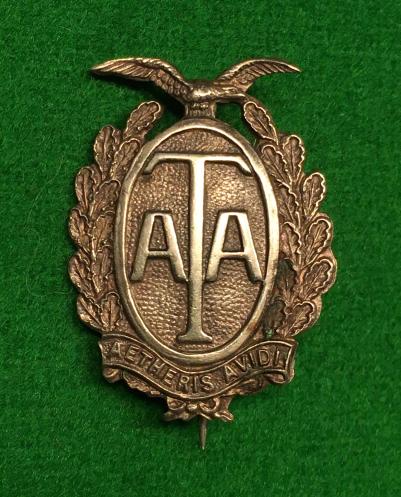 WW2 Air Transport Auxiliary,  Silver Numbered Badge.