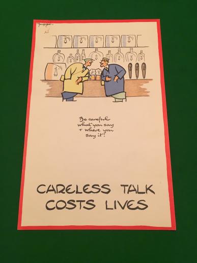 Careless Talk Costs Lives poster by Fougasse. 