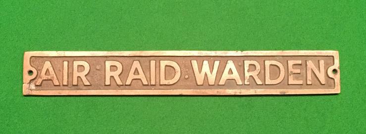 Air Raid Warden sign.