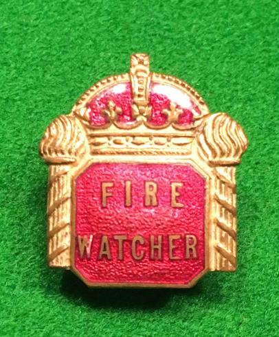 Fire Watcher's lapel badge