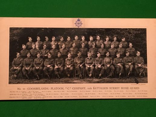 C Company 10th Batt. Surrey Home Guard Photograph.