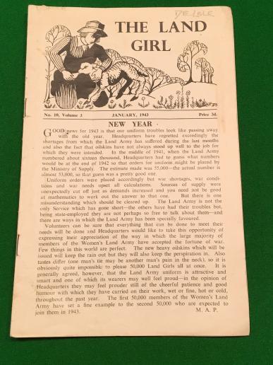 January 1943 Edition of the Land Girl.