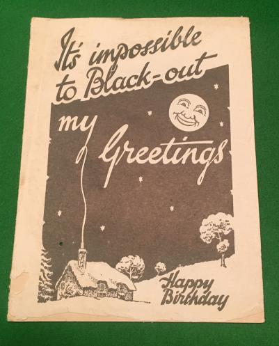 Wartime Birthday Card - Blackout Theme.