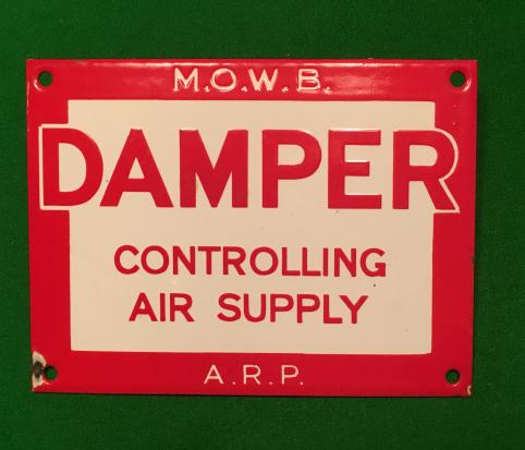 Ministry of Works ARP Enamel Sign.