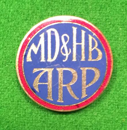 Mersey Docks & Harbour Board ARP lapel badge.