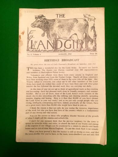 August 1943 Edition of the Land Girl.