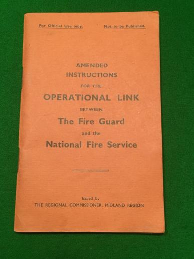 Instructions for Operational Link between Fire Guard and N.F.S.