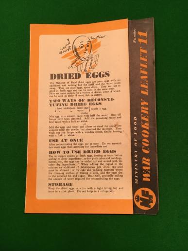 War Cookery Leaflet No.11 - Dried Eggs.