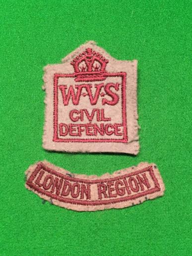 WVS London Region Civil Defence arm badge. 