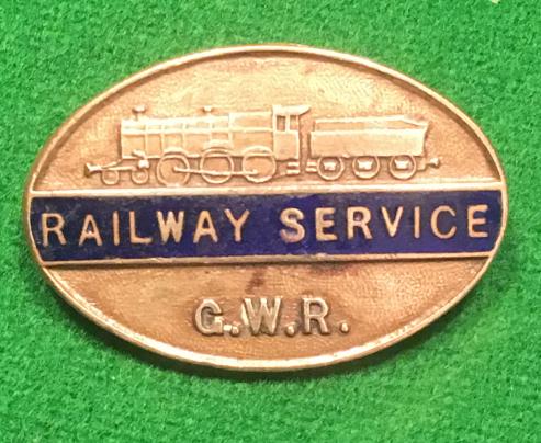 GWR Railway service lapel badge.