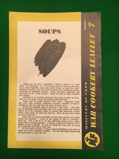 War Cookery Leaflet No.7 ' Soups '.