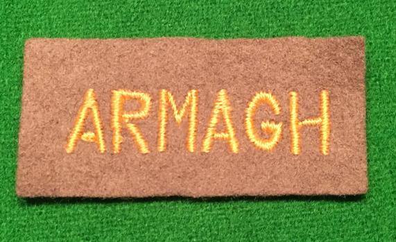 Ulster Home Guard Battalion Title - Armagh.