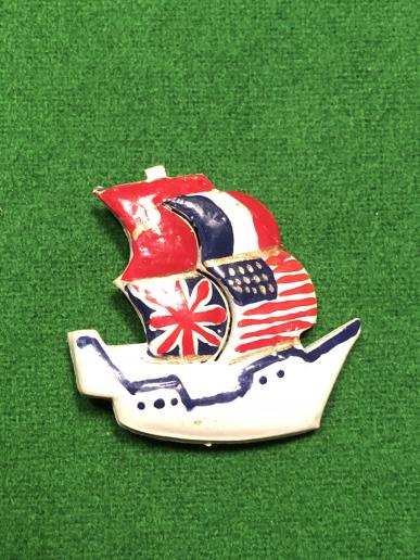 Patriotic Allied Flags Badge.