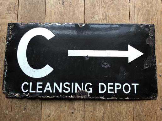 Enamel Cleansing Depot Sign.