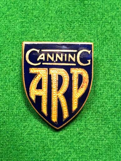 Canning ARP Lapel Badge.