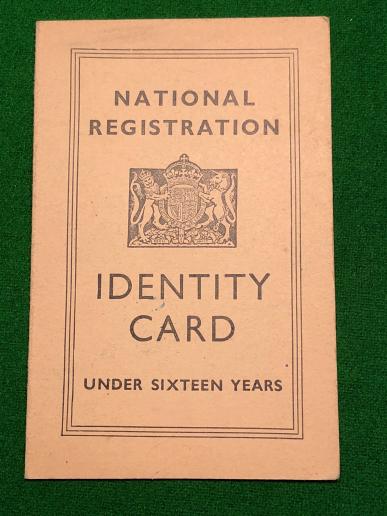 National Registration ID Card Under Sixteen.