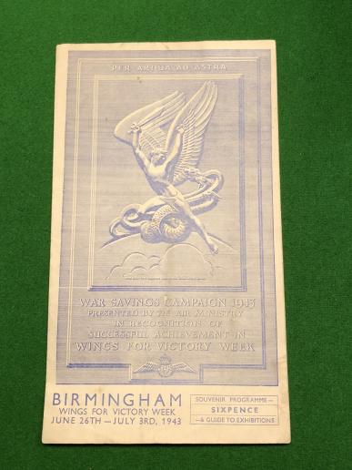 Birmingham Wings for Victory Souvenir Programme.