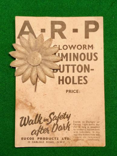 A.R.P. Luminous Flower Buttonhole Badge.