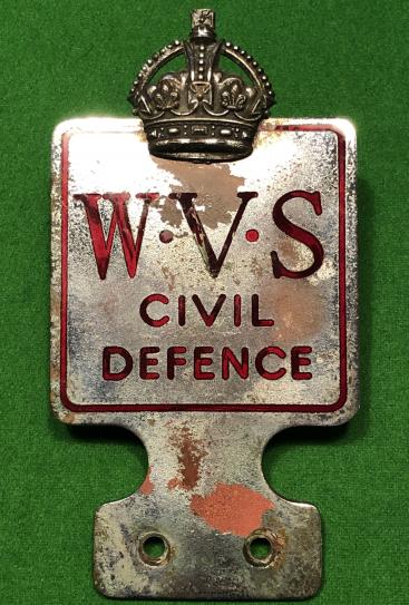 WVS Civil Defence Car Badge.