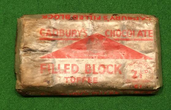 Wartime Cadbury's Toffee Filled Block Chocolate. 