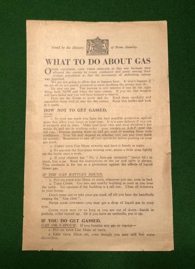 What To Do About Gas Leaflet.