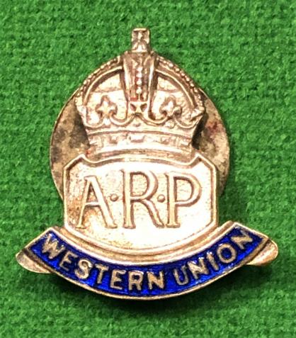 Western Union ARP Lapel Badge.