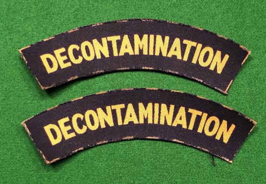  Printed Decontamination Shoulder titles.