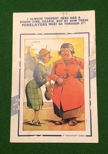 Comic Postcard - Minelayers.