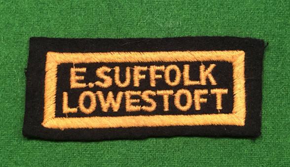 Civil Defence area title - E.Suffolk Lowestoft.