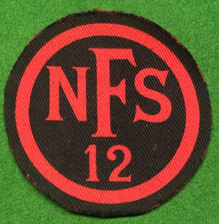 Printed NFS 12 Area Breast Badge.