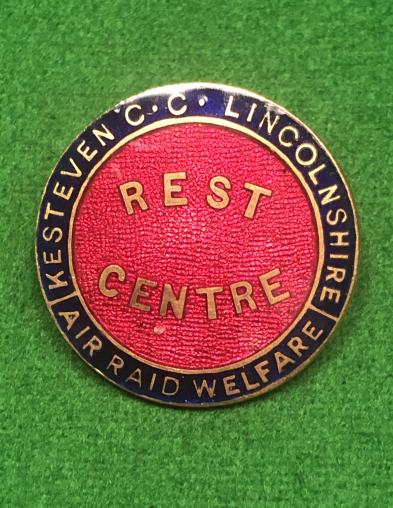 Kesteven, Lincolnshire Air Raid Welfare Rest Centre badge.