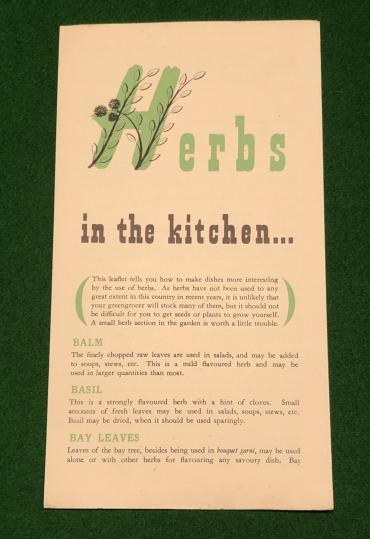 M.O.F. Leaflet - Herbs.