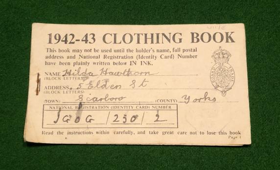 1942-43 Clothes rationing book.