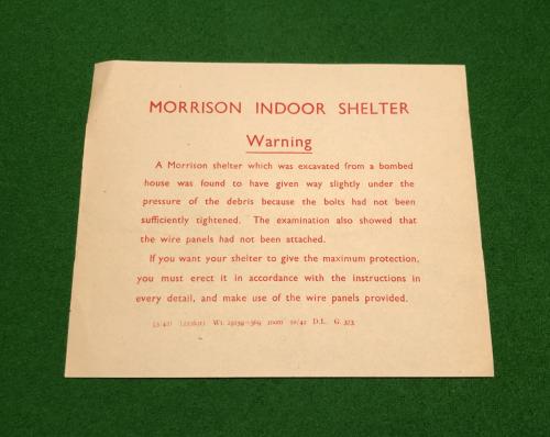 Morrison Shelter Warning Flyer.