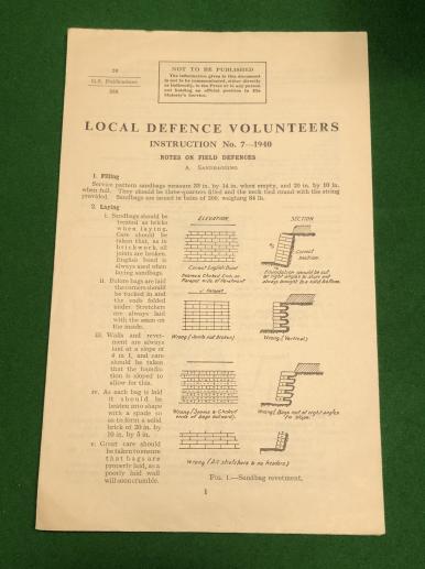 LDV Instruction No.7 Field Defences.