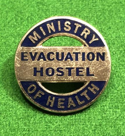 M.O.H. Evacuation Hostel lapel badge.