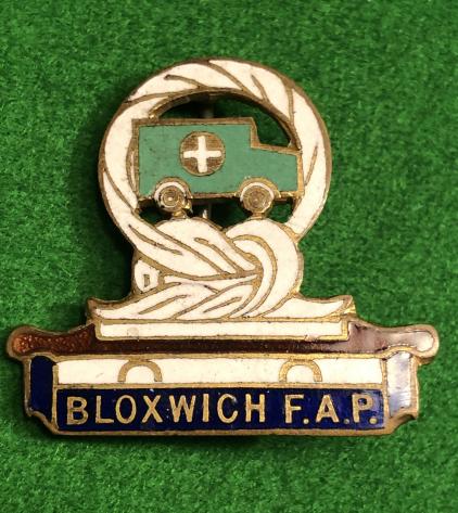 Bloxwich, Staffordshire First Aid Post Enamel Badge. 