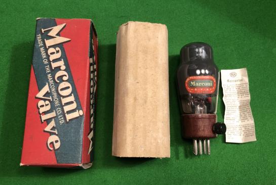 Wartime Radio Valve with Packaging with Salvage Slogan.