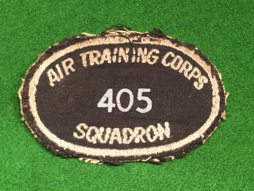 Wartime ATC shoulder title - 405 ( Darlington ) Squadron.