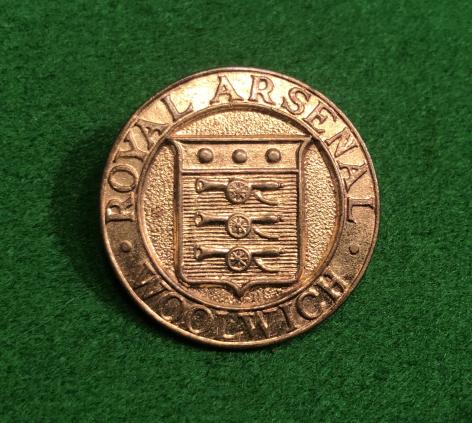 Royal Arsenal Woolwich Lapel Badge.