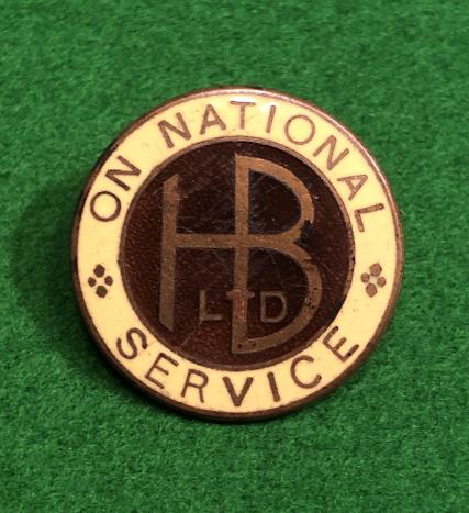 ' HB Ltd ' On National Service Badge.