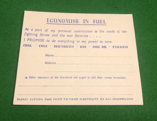 Economise in Fuel Pledge Form.