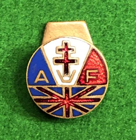 Association of Friends of the French Volunteers - AVF Lapel Badge.