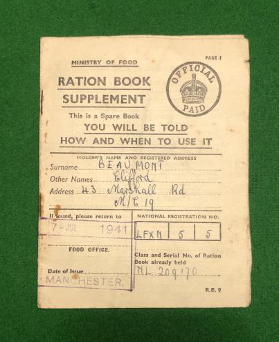 R.B.9 Ration Book Supplement.