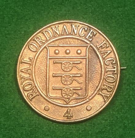 Royal Ordnance Factory No.4 lapel badge.