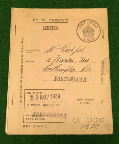 Ration Book R.B.3 - Traveller.