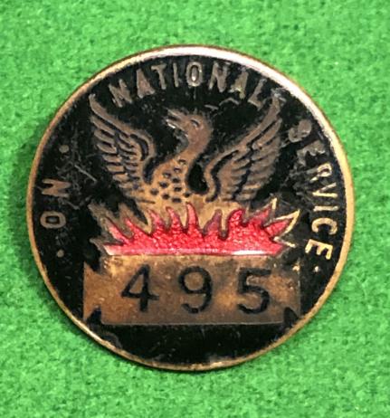 On National Service Lapel Badge.