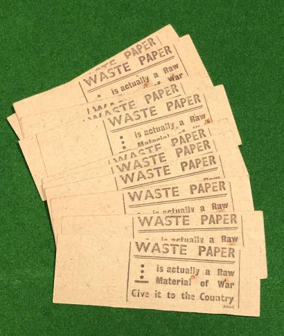 Wartime Bus Tickets with Waste Paper Slogan.