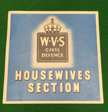 WVS Housewives Section window card.