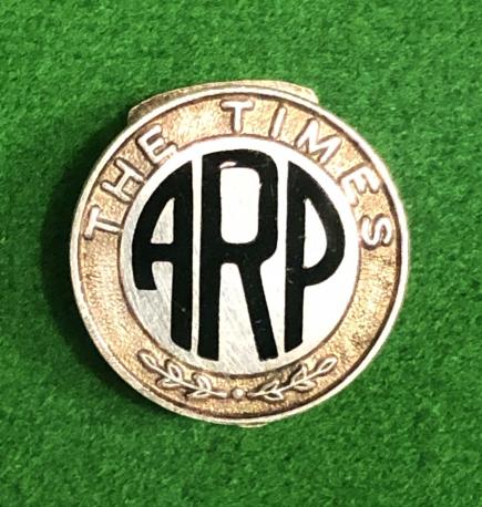 The Times Newspaper ARP Lapel Badge.